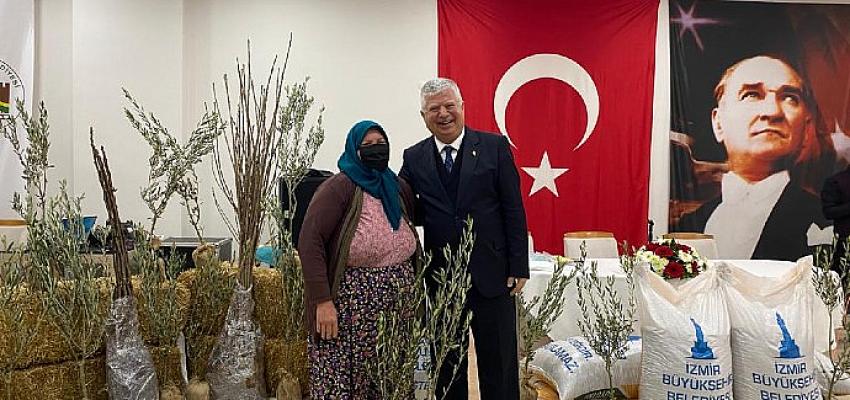 İzmir Büyükşehir Belediyesi’nden Beydağlı üreticiye çifte destek